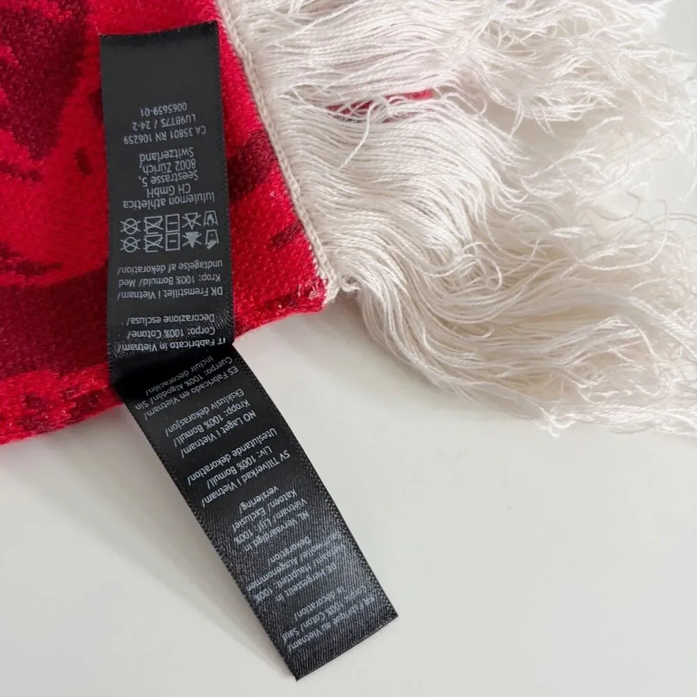 Lululemon Team Canada Future Legacy Scarf Red Paris 2024 Olympics Logo